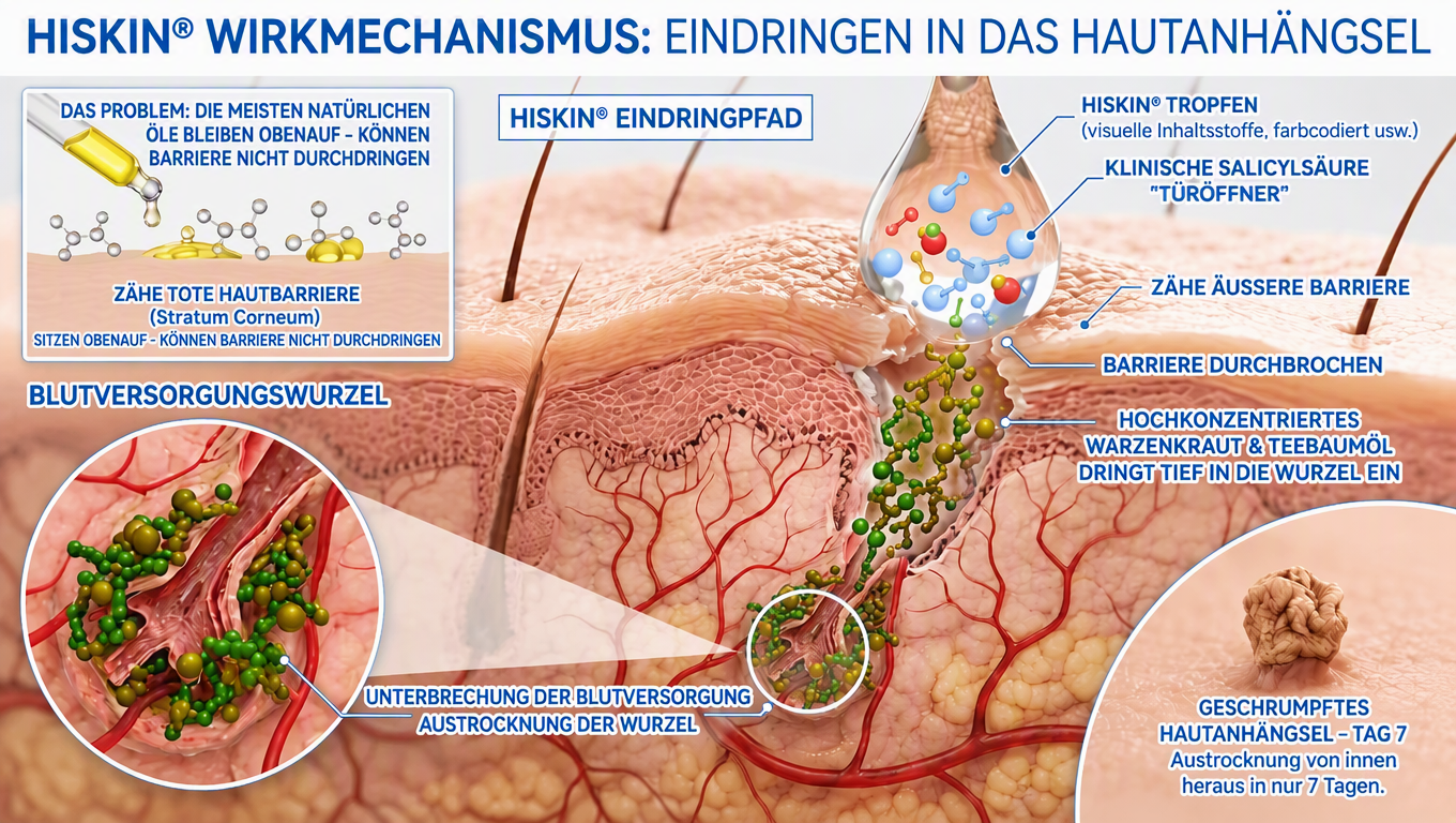 𝐇𝐢𝐬𝐤𝐢𝐧®  2-in-1 Advanced schmerzfreie narbenfreie Hautreparaturcreme – gegen Hautwucherungen, Warzen und sichtbare Hautmakel